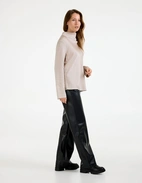 Ayumi Blus Siden Ljusbeige XL