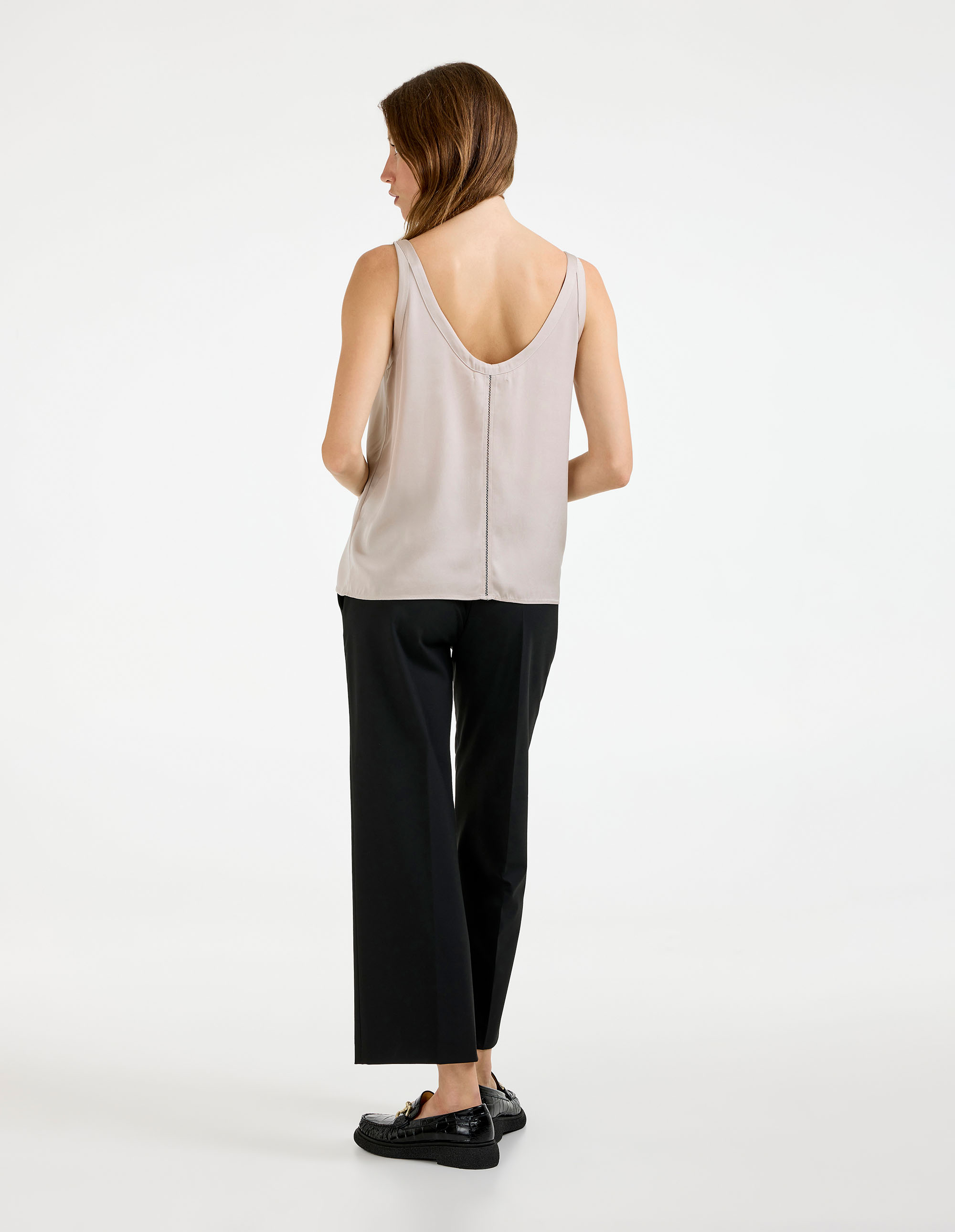 Shin Top Siden Ljusbeige
