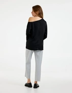 Chiney Off Shoulder Silk Blouse Svart L