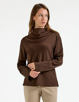 Ayumi Blus Siden Mörkbrun M