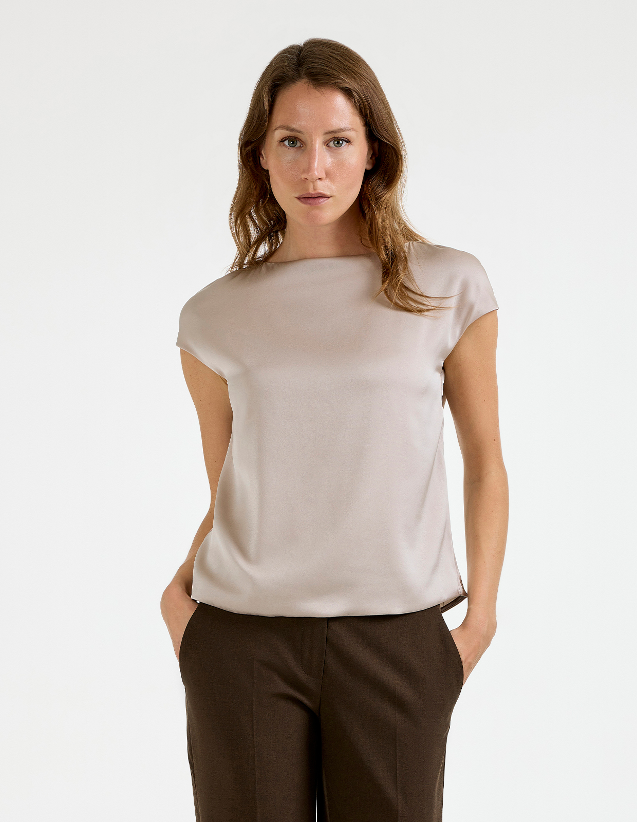 Yui Top Siden Ljusbeige