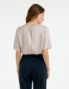 Yoli Blus Siden Ljusbeige
