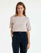 Yoli Blus Siden Ljusbeige