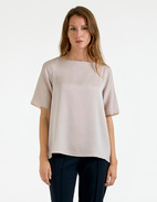 Yoli Blus Siden Ljusbeige XL