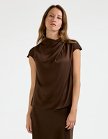 Lima Top Siden Mörkbrun