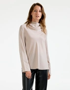 Ayumi Blus Siden Ljusbeige XL
