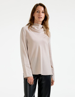 Ayumi Blus Siden Ljusbeige