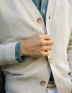 Cardigan Ull Ljusbeige