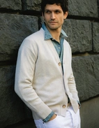 Cardigan Ull Ljusbeige