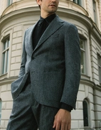 Firenze Blazer Moon Tweed Fiskben Grå