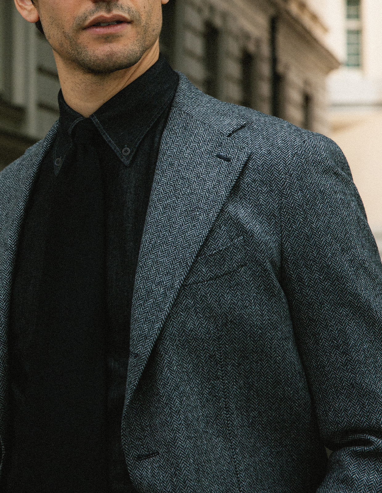 Firenze Blazer Moon Tweed Fiskben Grå 56