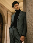 Firenze Blazer Moon Tweed Fiskben Grå