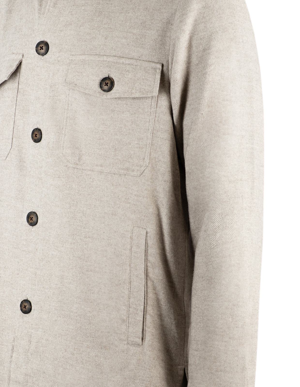 Firenze Overshirt Bomull Lamaull Fiskben Ljusbeige