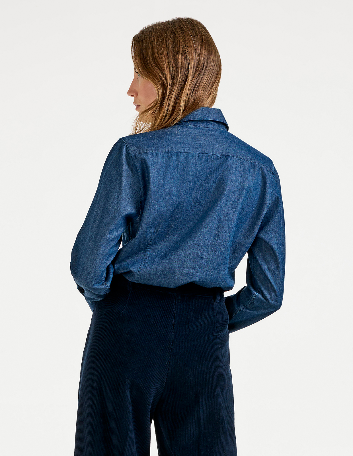 Molly Skjorta Denim Mörkblå