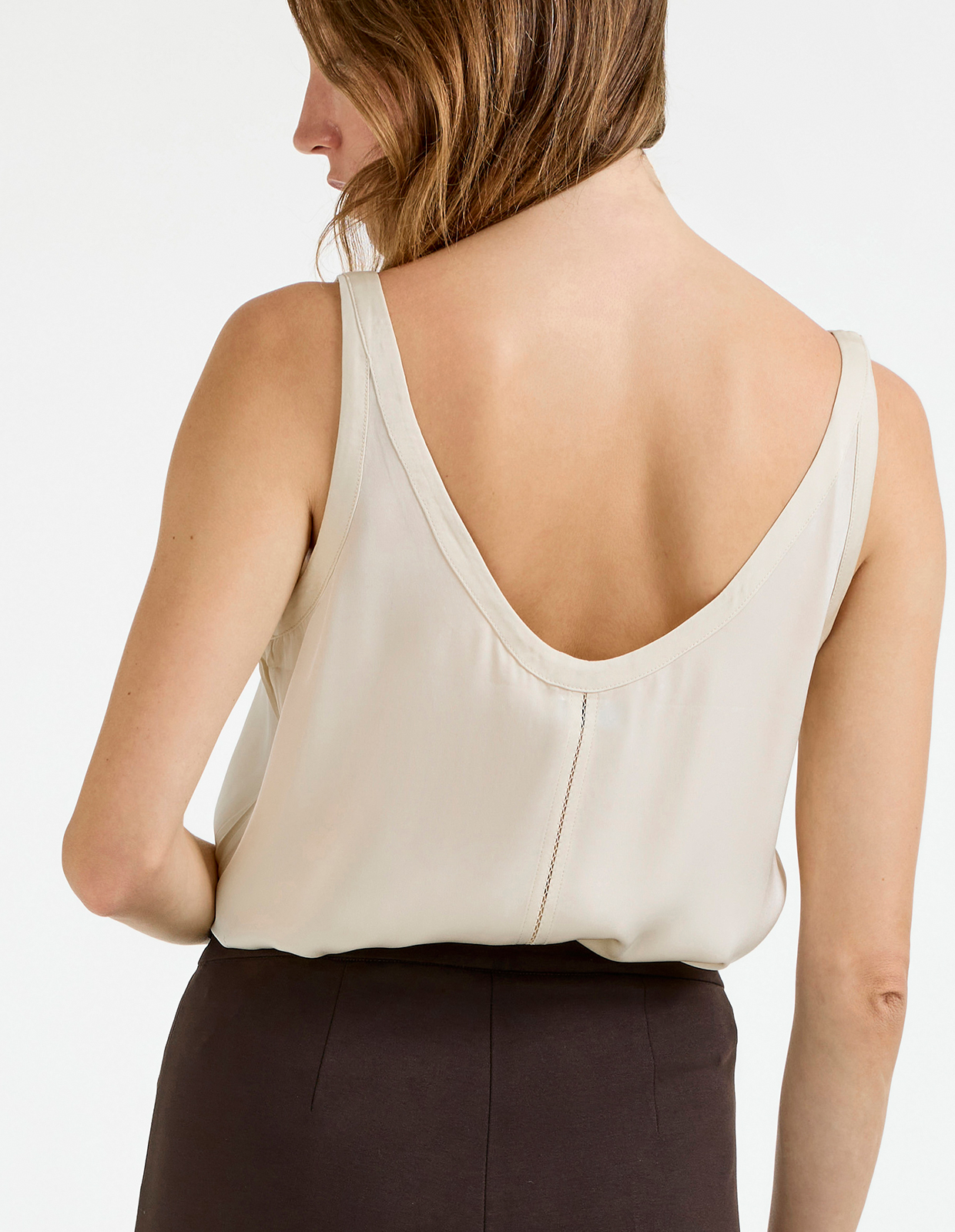 Shin Top Siden Ljusbeige L