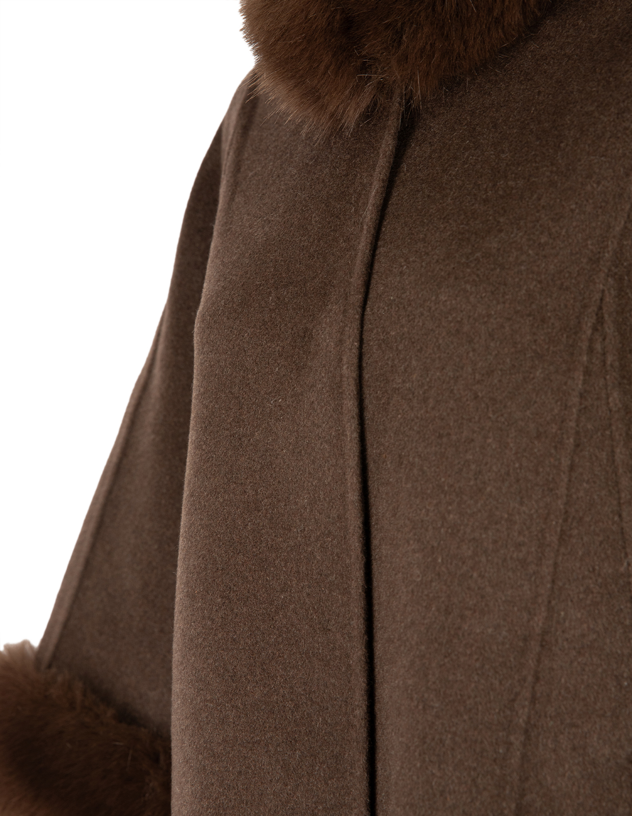 Damini Cape Lammull Mörkbrun One Size