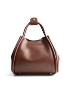 Marine S Väska Läder Vinröd One Size