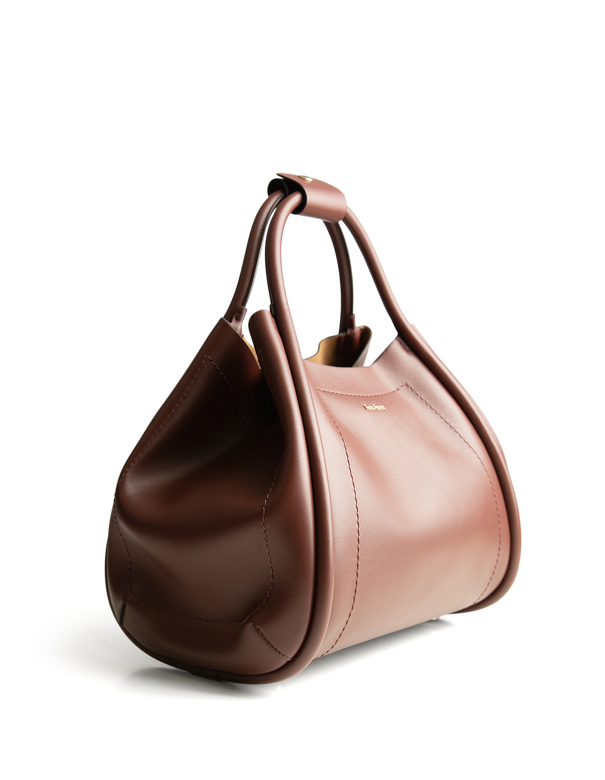 Marine S Väska Läder Vinröd One Size