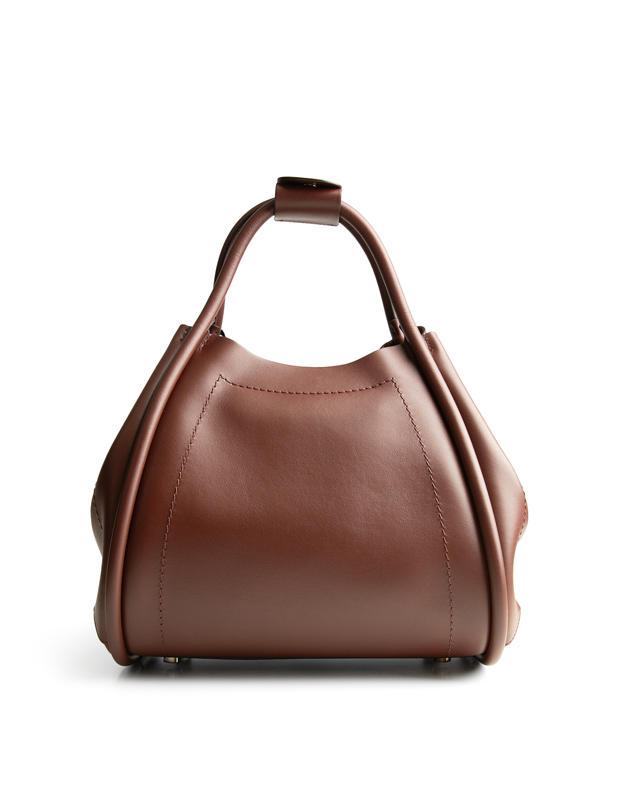 Marine S Väska Läder Vinröd One Size