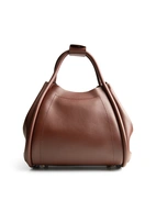 Marine S Väska Läder Vinröd One Size