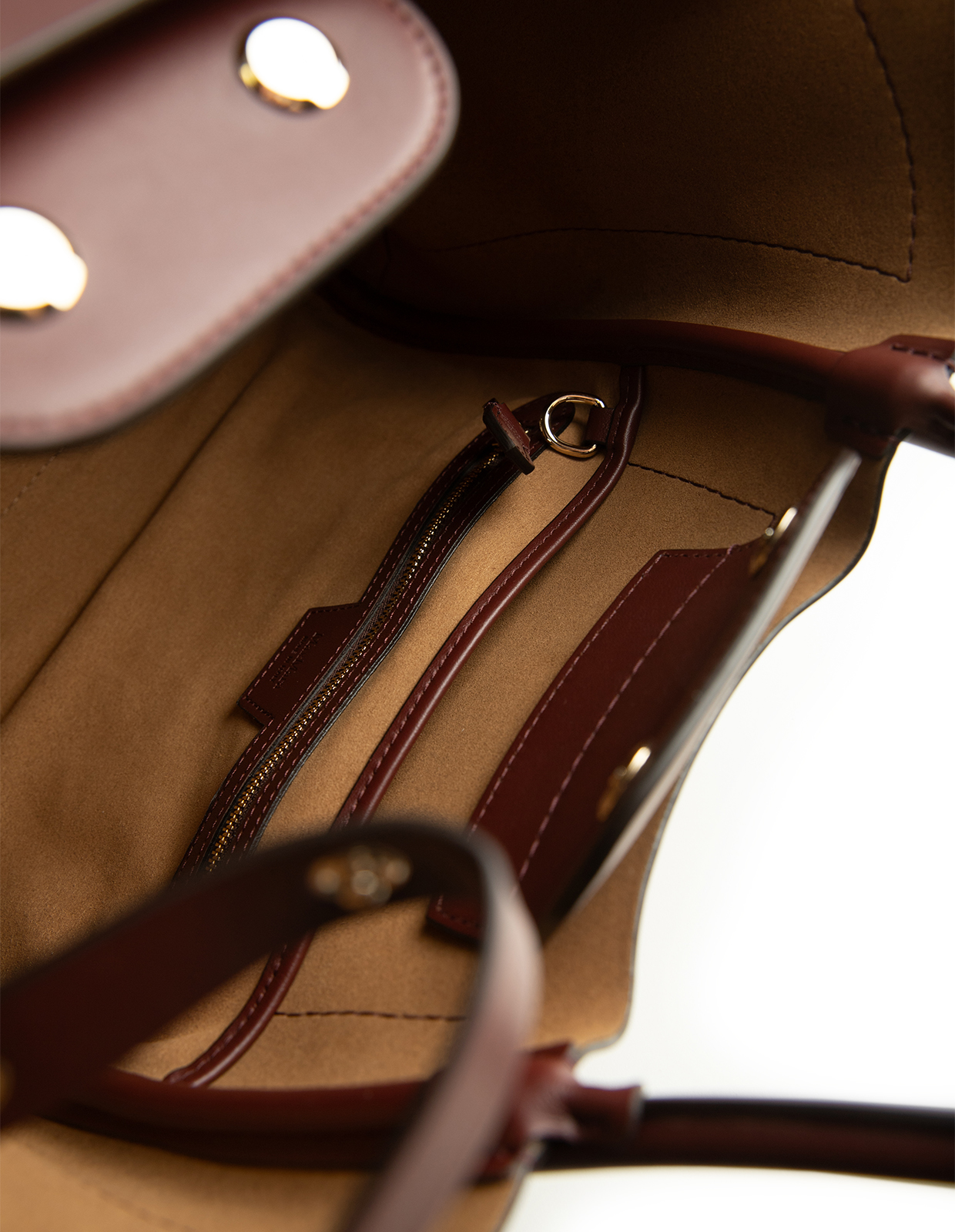 Marine S Väska Läder Vinröd One Size