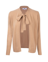 Cardigan with Bow Camel