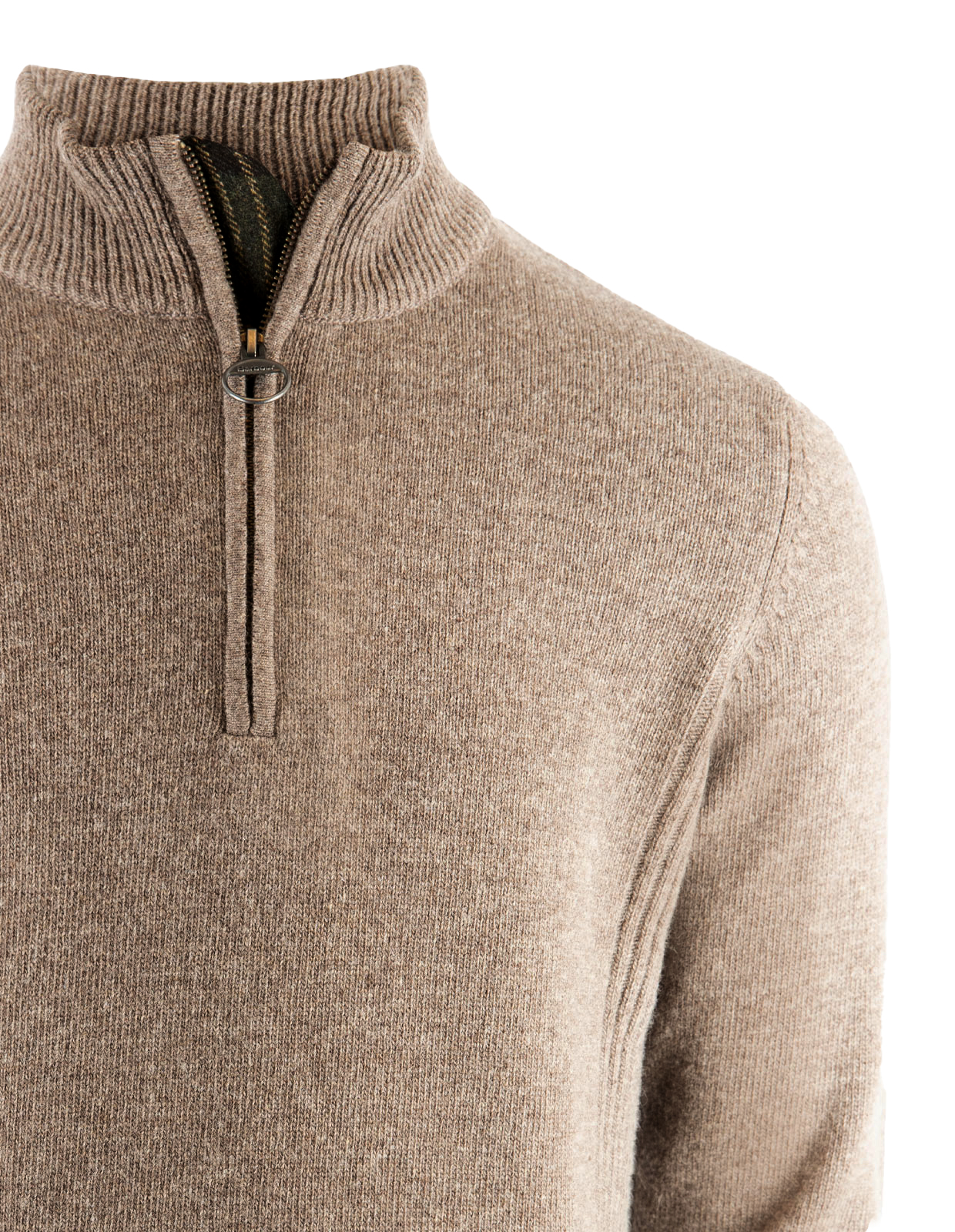 Holden Tröja Half Zip Lammull Brun