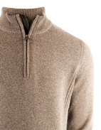 Holden Tröja Half Zip Lammull Brun