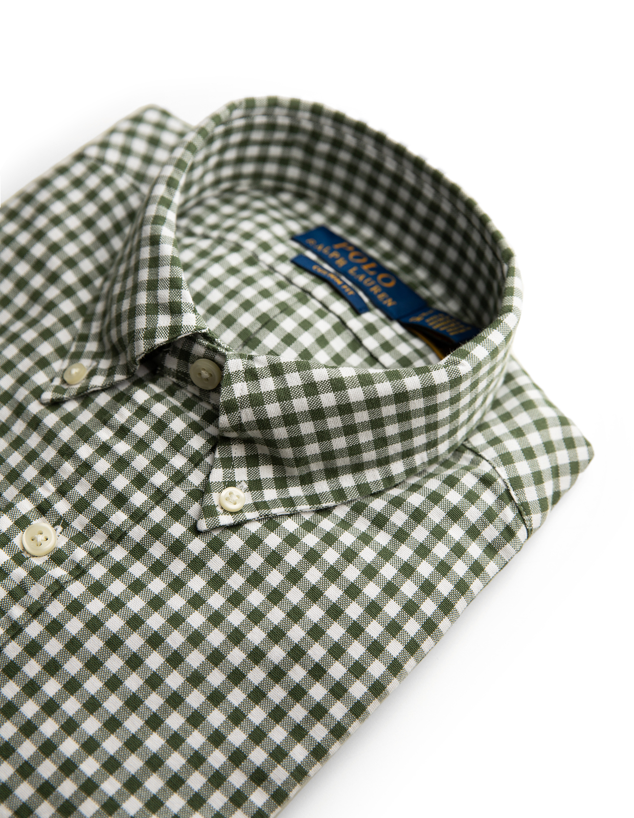 Custom Fit Gingham Oxford Skjorta Grön/Vit Custom Fit Gingham Oxford Skjorta Grön/Vit