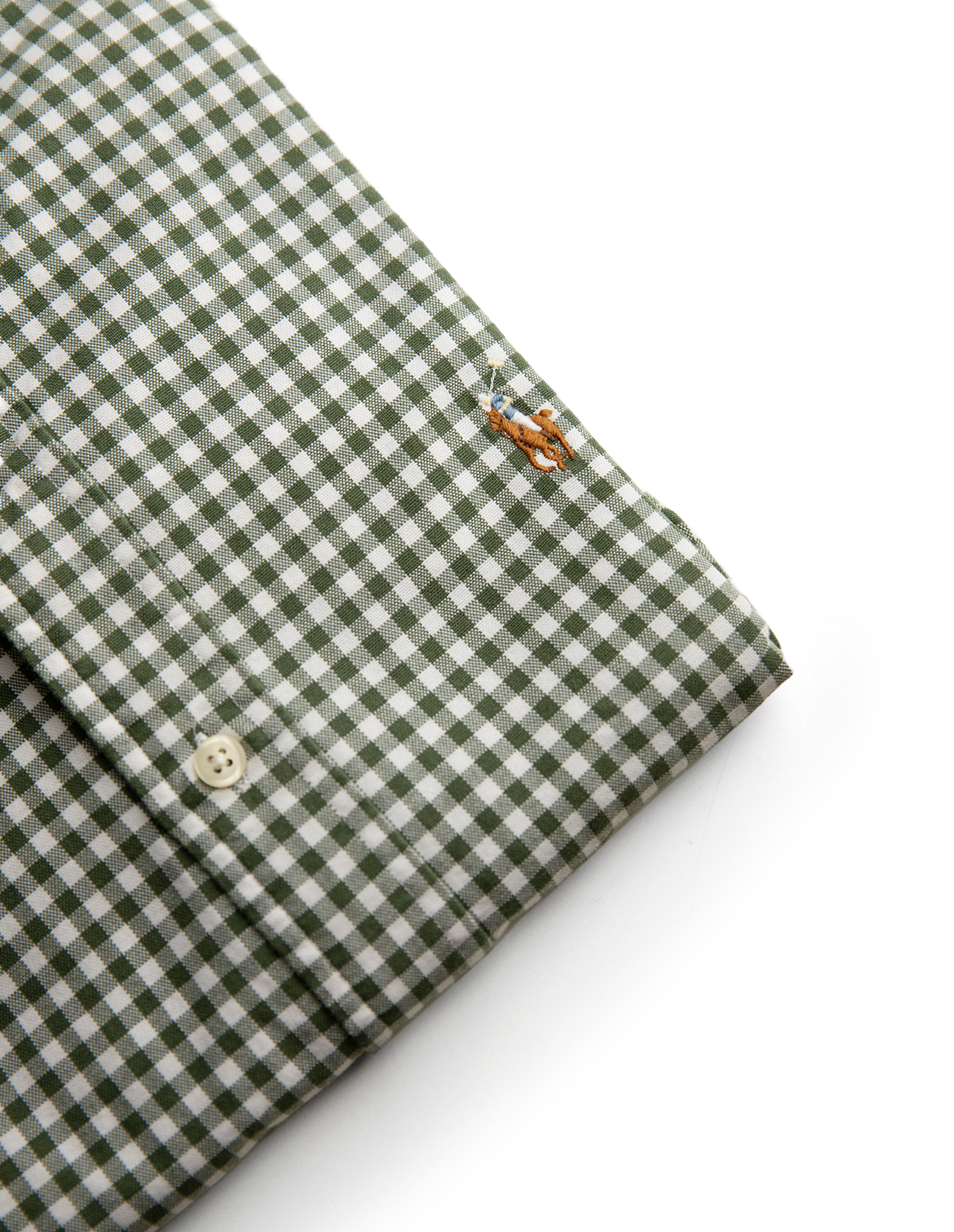 Custom Fit Gingham Oxford Skjorta Grön/Vit XXL