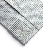 Regular Fit Extra Lång Ärm Skjorta Tattersall Vit/Grön/Blå XLÄ40