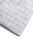 Regular Fit Extra Lång Ärm Skjorta Tattersall Vit/Blå