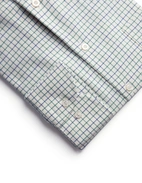 Slim Fit Extra Lång Ärm Skjorta Tattersall Vit/Grön/Blå XLÄ44