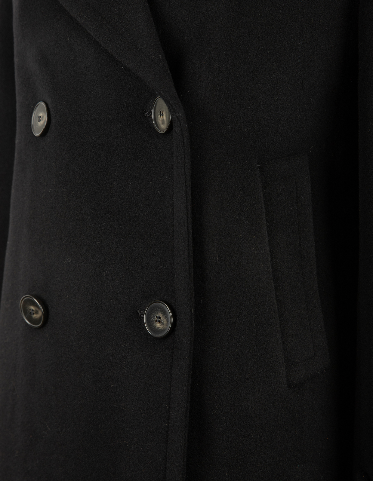 Peacoat Ull/Cashmere Svart