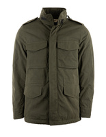 Field Jacket Torrvaxad Bomull Mörkgrön