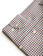 Slim Fit Skjorta Flanell Tattersall Röd/Blå/Vit