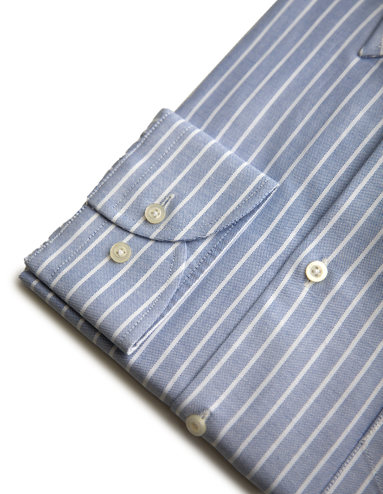Regular Fit Button Down Skjorta Oxford Randig Blå/Vit