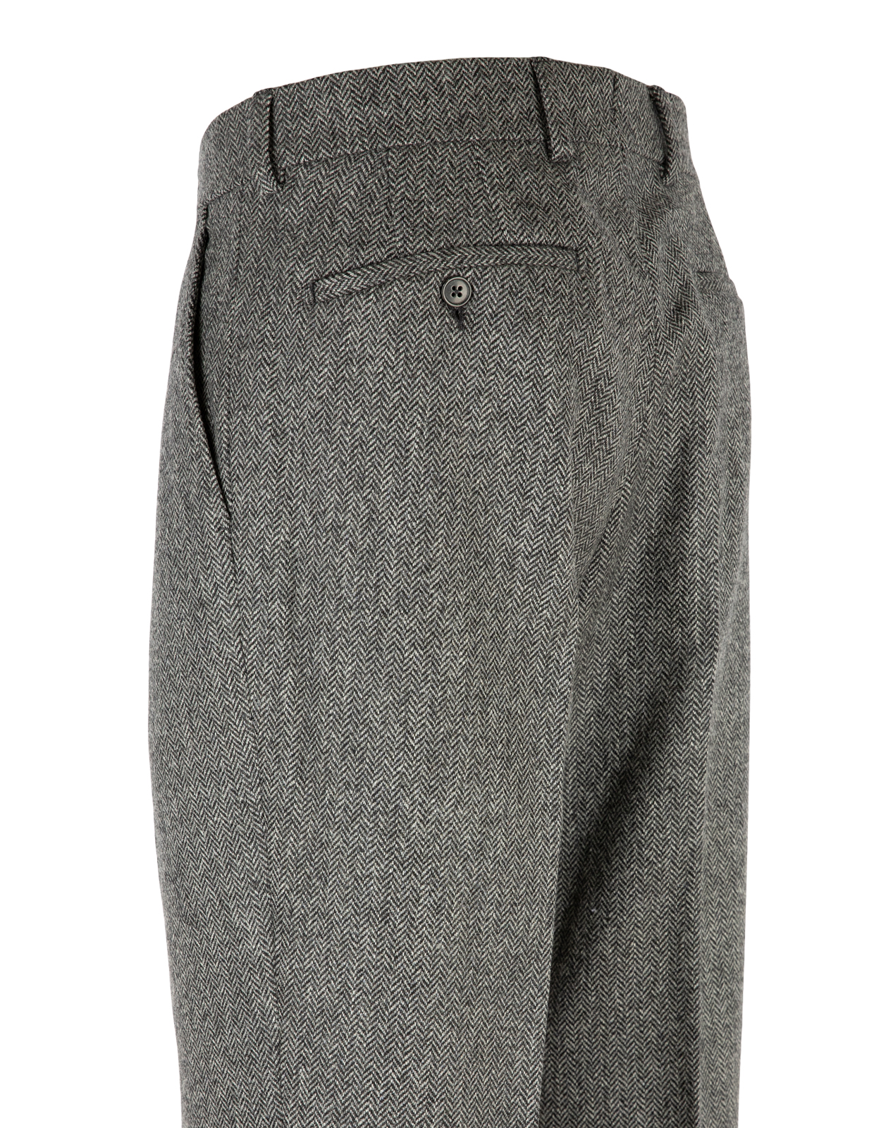 Firenze Byxa Frontveck Moon Tweed Fiskben Grå