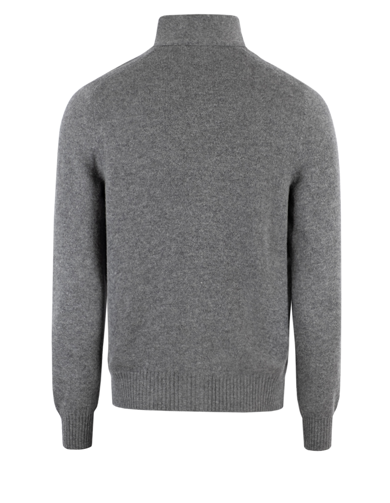 Tröja Zip Ull Cashmere Grå Melerad