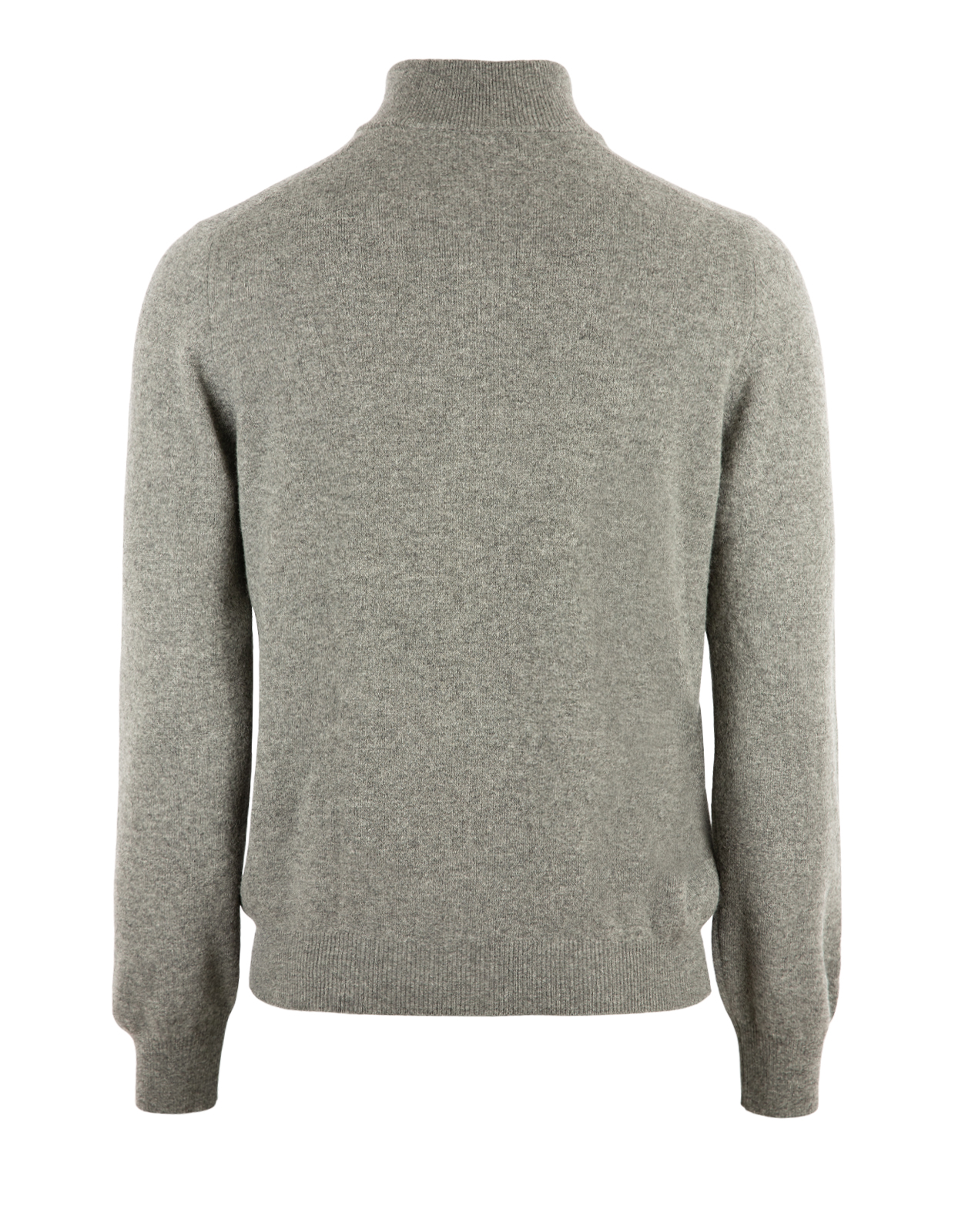 Tröja Zip Ull Cashmere Grå Melerad