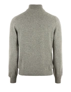 Tröja Zip Ull Cashmere Grå Melerad