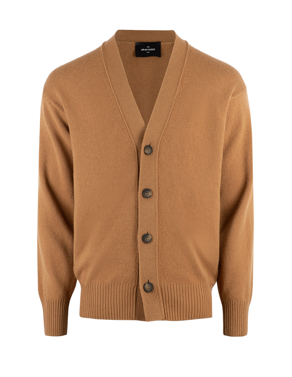 Cardigan Ull Mörkbeige