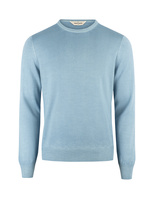 Rundhalsad Tröja Vintage Merino Ljusblå