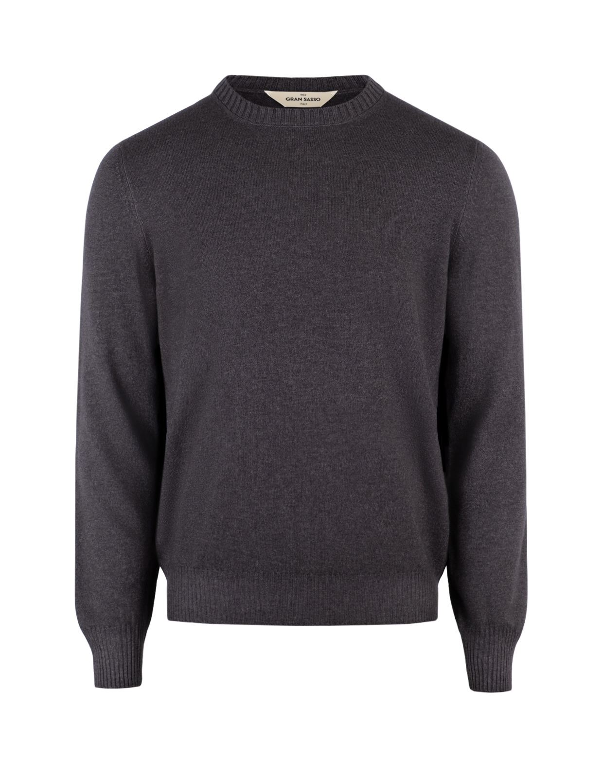 Tröja Rundhals Ull Cashmere Vintage Svart