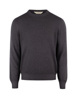 Tröja Rundhals Ull Cashmere Vintage Svart