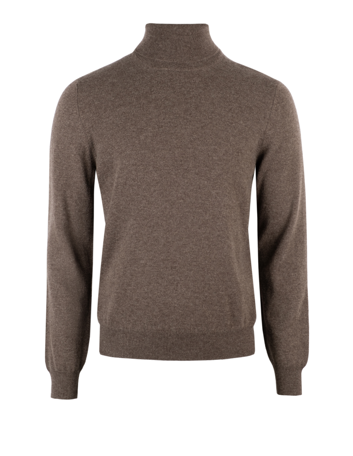 Polotröja Ull Cashmere Brun