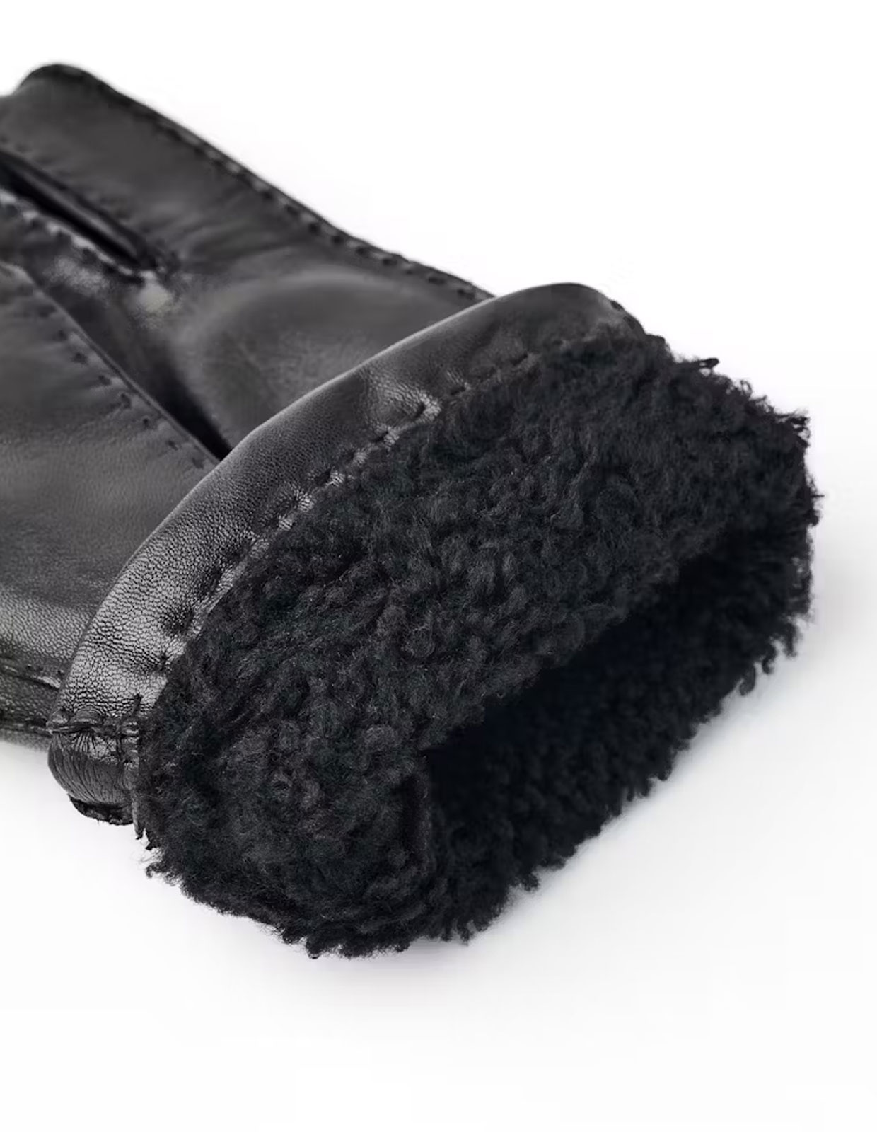 George Handske Lammskinn Svart Stl 8.5