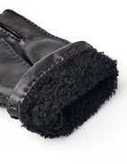 George Handske Lammskinn Svart Stl 8