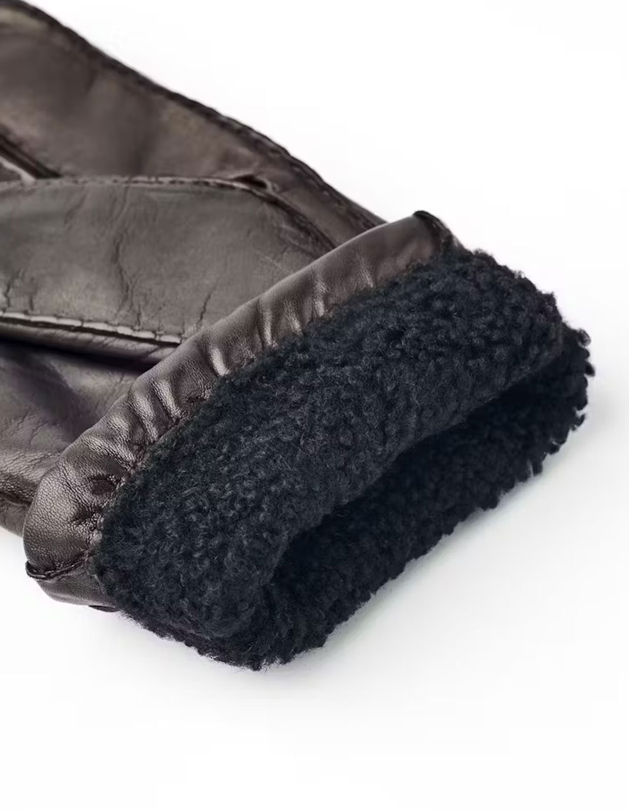 George Handske Lammskinn Brun Stl 7.5