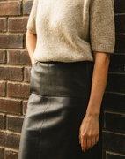 Elsie Kjol Lammskinn Svart 44